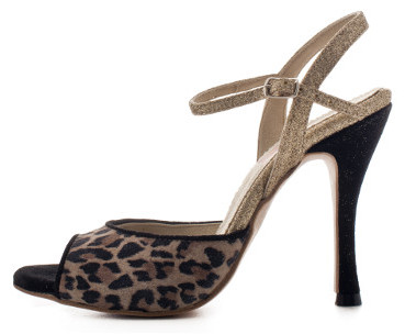 Regina Tango Shoes scarpe zapatos animalier scarpe con tacco alto per ballare danza leopardato esclusiva Torino TangoSolar Modello Alato