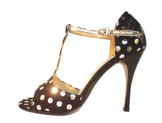 Regina Tango Shoes modello Recoleta zapatos scarpe a pois tacco 10 centimetri tacco stiletto ballare coi tacchi alti tango milonga vals esclusiva TangoSolar Torino