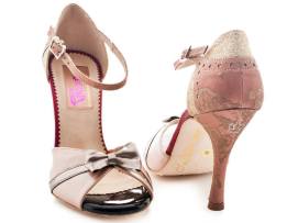 Regina Tango Shoes Mod. Maharaja zapatos tango milonga scarpe col fiocco tacco alto per ballare scarpa da danza esclusiva Torino TangoSolar Via Parma 29b