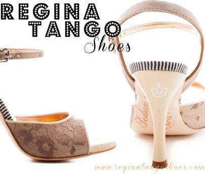 regina tango shoes scarpa donna crema pizzo e cordura righe tangosolar torino esclusiva tacco alto