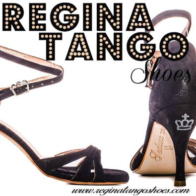 regina tango shoes donna scarpa nera vellutino lucida