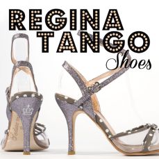 regina tango shoes torino tangosolar glitter argento pois